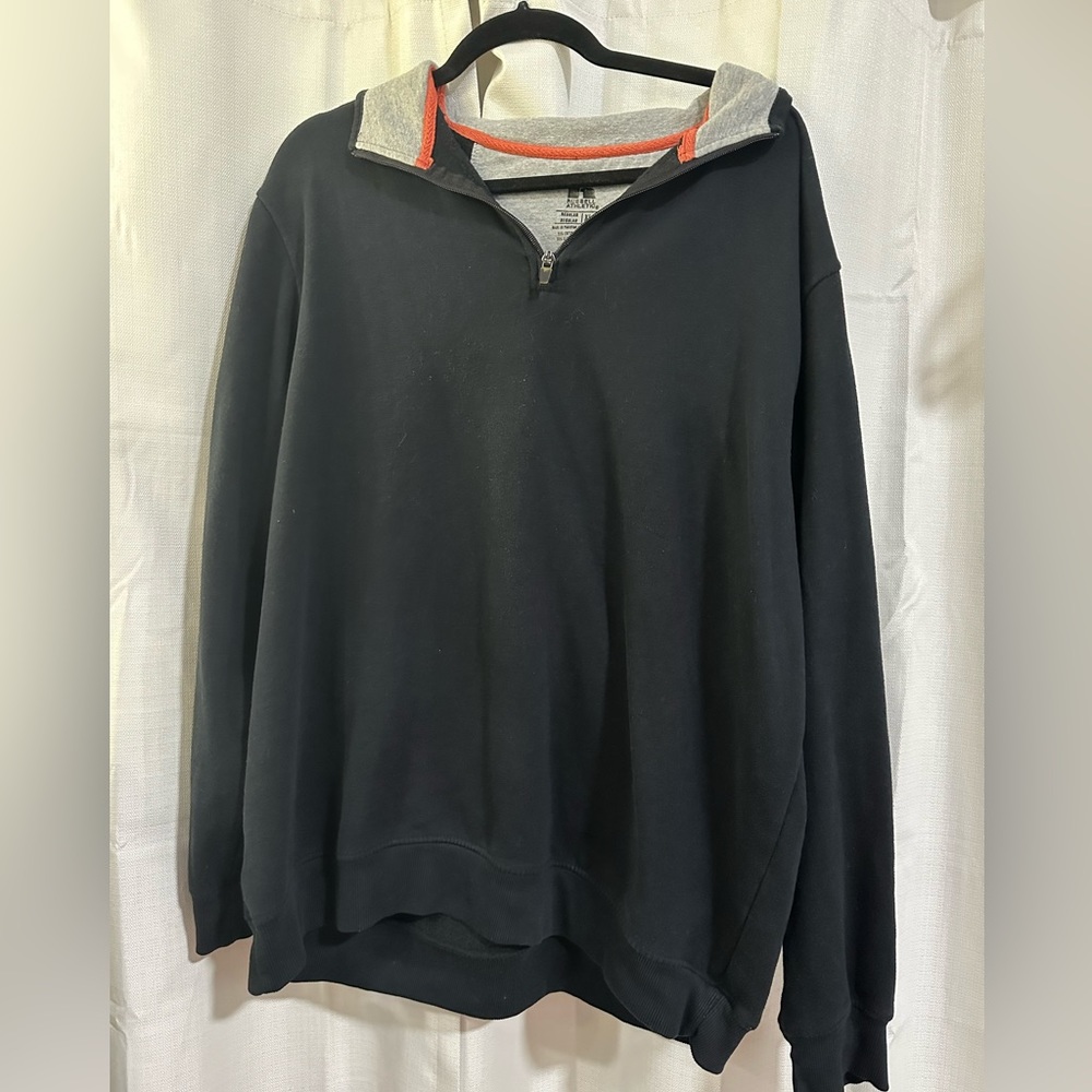 Black/grey Half quarter zip pullover